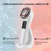 Rengöringsverktyg Tillbehör Cold Massager EMS Face Lifting Machine LED Pon Therapy Pulse Beauty Device Skin Drawning Anti Wrinkle Skincare 231020