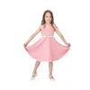 Girl Dresses Kids Toddler Baby Girls Spring Summer Print Ruffle Sleeveless Belt Dress Skater