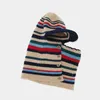Basker Autumn Winter Acrylic Stripe Print Warm Thicken Sticked Hat Skallies Cap Beanie For Men and Women 17