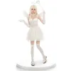 Halloween Costume Women Designer Cosplay Costume Halloween Carnival Performance Costume White Angel Winged Dance Stage Role Playing White Mesh Skirt