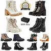 Designer Martin Desert Boots High Heel Ankle Boots Women Leather Boots Vintage Print Jacquard Textile Classic Platform Flat Boots Fashion Outsole Shoes Boots 35-40