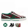 2024 Tennis 1977 Canvas High Top Casual Shoes Luxurys Designer Men Womens Shoe Brand Italy Green and Red Web Stripe gummi Sole Stretch Cotton Low Platform Sneakers