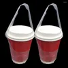 Present Wrap 1000pcs/Lot 12.5x23cm T-Shape Transparent Plast en kopp Förpackningspåse Kaffesaft som tar ut påse Beverage Carrier Påsar