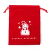 Velvet DrawString Bag smycken Förpackning Presentpåse Favor Holder Flockade telefonpåsar Väskor Velvet Luxury Drawstring Santa Candy Sack