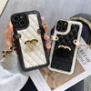 Beautiful metal letter phone case iPhone 15 14 13 12 11 promax 11Pro 12Pro 13pro 13promax X XR XS XSMAX phone case Leather designer double piece strap phone case