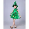 Cosplay Christmas Costume Women Designer Cosplay Costplay Kostium Dziewczyny Dziewczyny Dziewczęta choinka sukienka Performance Green Elf