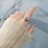 Cluster Ringen Jisensp Fidget Spinner Angst Ring Voor Vrouwen Kleurrijke Kristal Vinger Bloem Draaien Anti Stress Bruiloft Sieraden