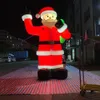 Père Noël gonflable géant populaire à led avec décorations de sacs pour la réunion de noël