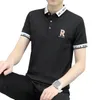 Polos masculinos bordados homens verão moda marca polo camisa casual diário tshir adolescente juventude tops tees