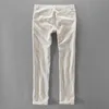 Men's Pants 100 Quality Pure Linen Casual Men Brand Long Trousers Business Fashion For Pantalones Pantaloni Un Pantalon 231023