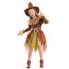 Costume d'Halloween Femme Costume de Cosplay de Créateur Halloween Costume de Cosplay Épouvantail pour Enfants Costume de Jeu de Rôle Costume de Performance pour Fille Costume de Couleur