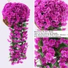 Couronnes de fleurs décoratives 5 pétales orchidée violette artificielle tenture murale panier simulation fausse fleur pour mariage jardin décoration de fête en plein air 231023