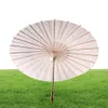 60pcs Bridal Wedding Parasols White White Paper Fets Articles Chinese Mini Craft Umbrella Diamètre 60cm1350643