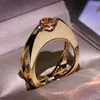Anéis de cluster moda cor de ouro oco out pedra laranja para mulheres banda de casamento de luxo corte zircão jóias de noivado z3p542