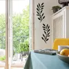Figurines décoratives feuilles d'olivier, pendentifs muraux, décor en fer de Style moderne pour porte de salle de bains, ornement suspendu