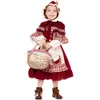 Costume cosplay di Natale Costume cosplay da donna di design Costume da cappuccetto rosso per bambini Spettacolo teatrale teatrale Lolita Ragazza morbida in pizzo stile natalizio