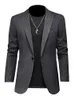 Мужские костюмы 2023, модный весенне-осенний повседневный мужской пиджак, хлопковый тонкий английский костюм, мужской пиджак, размер M-5XL