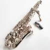 Klassisches professionelles Altsaxophon aus 802-Silber, Es, Eins-zu-eins-Struktur. Modellinstrument, handgeschnitzt, eins-zu-eins-Muster