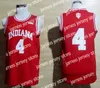 CUSTOM 24 College Basketball Indiana Hoosiers Jerseys University Isiah Thomas 11 Victor Oladipo Jersey 4 Cody Zeller 40 Red White Uniform Sp