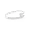 Sterling Silver 18K Gold Plated Nail Bangle Armband för och män Ny hiphop