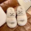 Designer Bont Slides Dames Wol Slides Huid Chypre r Harige Sandalen Winter Warm Fuzzy Slipper Schoenen