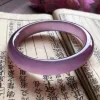 Bracelet en Jade calcédoine violette naturelle, bijoux pour femmes