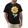 Men's Polos Sunflower Plant With Two Green Leaves T-Shirt T Shirt Man Sweat Shirts Short Sleeve Tee Plus Size Mens Plain
