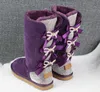 2023 New Australia Snow Boots Tube Middle Fashion Warm Women’s Cotton Shoes Bowknot Snowshoe Size Size