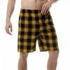 Pantalones Cortos para Hombre Pijama Que Absorbe El Sudor Casual Tiro Medio Suelto Hasta La Rodilla Ropa para Dormir