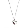 Hängen 925 Sterling Silver Heart Chain Choker Halsband för kvinnor Män Wide Fine Jewelry Wedding Party Birthday Present