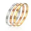 Artilady Love Bangle Bracciale rigido da uomo in acciaio inossidabile placcato oro 18k con cacciavite e zirconi