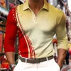 Polo da uomo Camicie natalizie Polo a maniche lunghe stampata in 3d per uomo T-shirt estiva casual Modello manica corta Top Abbigliamento 5xl