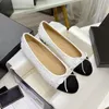 Ballet noir chaussures habillées plates Designer Paris marque mocassins velours peau de vache fête de mariage danse chaussure de luxe femmes printemps matelassé en cuir véritable sans lacet ballerine