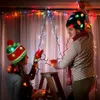 Cappellini Beanie/Skull In vendita! Cappello di Natale lavorato a maglia a LED per Capodanno 2024 Illumina il cappello caldo per bambini Decorazione per Capodanno per adulti 231023