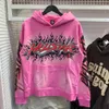 Sudaderas rosadas con capucha para hombre, chaqueta polar de talla grande de EE. UU., Sudadera con capucha lavada para hombre, 1 Tops de calidad, fotos reales