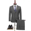Ternos masculinos (calças jaqueta) alta qualidade 2 peças conjunto terno de casamento masculino fino ajuste escritório de negócios plus size blazer calças casacos