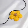 Pendentif Colliers Y2K Charms Big Flower Collier pour femmes Trendy Summer Corde Chaîne 2023 Bijoux de mode sur le cou Accessoires Cadeau