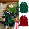 Pajamas Wholesale Festival Green Cotton PJS Boys Girls مطابقة Pajama Baby Nightdress Kids Sleepwear Toddler Christmas Pajamas 231023