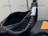 10A Mirror Quality Designer Small Baia Bags 26cm Womens Moon Bag Luxurys Black Fretwork Pattern Purse Crossbody Shoulder Leather Strap Bag With Box