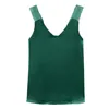 Camisoles Tanks S-4XL女性レースストラップパッチワークVネックカミストップ