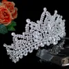 Corona di diadema di cristallo con goccia d'acqua di lusso per le donne Ragazze Matrimonio Coreano Elegante Principessa Accessori per abiti da sposa per capelli