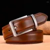 Belts (Ta-weo) Business Leather Belt For Men Retro Color-changing Split-leather Pin Buckle