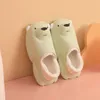 Waterproof cotton slippers men's polar bear home cute warm indoor bag with slippers women in winter size 36-41