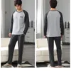 Men's Sleepwear Arrival Spring Men Pajamas Long Sleeve Male Pajama Set Knited Cotton For Suit homewear 4XL 231020