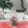 Świecane uchwyty świąteczne kutego żelaza świecznika Święta Święta płaszczyzna Snowflake Star Elk Tree Holder Home Xmas Rok Table Ornament 231023