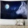 Tapisseries enneigées montagne loup saint animaux tapisserie chambre salon décoration tenture murale motif fond hommes