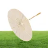 60pcs Bridal Wedding Parasols White White Paper Fets Articles Chinese Mini Craft Umbrella Diamètre 60cm1350643