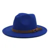 Berets Windfall Men & Women Vintage Wide Brim Fedora Hat With Belt Buckle