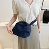 Cross Body Women's Canvas Denim Body Bag Color Women's Bag 2023 Fashion Women's Bag Zipper Waistpackstylishyslbags