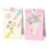 Wrap prezentu LB086 12PCS Sweet Happy Mother's Day Carnation Flower Mom Birthday Party Candy Kraft Paper Torby Dziękuję